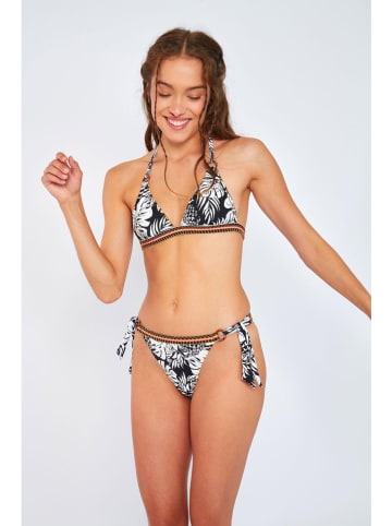 Banana Moon Biustonosz bikini "Palmbreeze" w kolorze czarno-białym