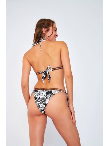 Banana Moon Biustonosz bikini "Palmbreeze" w kolorze czarno-białym