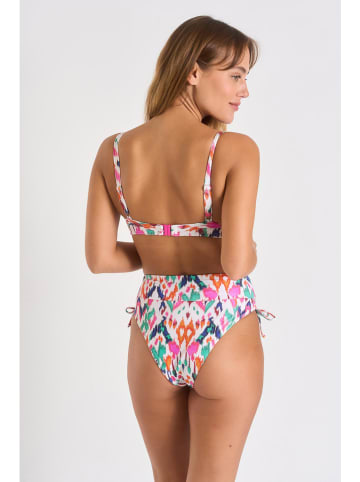 Livia Monte-Carlo Bikini-Hose "Makassar" in Weiß/ Bunt