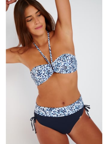 Livia Monte-Carlo Bikini-Oberteil "Hinoki" in Blau/ Weiß