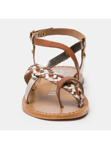 Les BAGATELLES Leren teensandalen "Miserere" camel