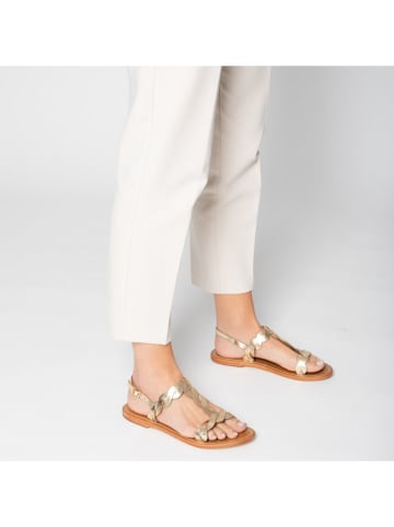 Les BAGATELLES Leren sandalen "Burke" goudkleurig