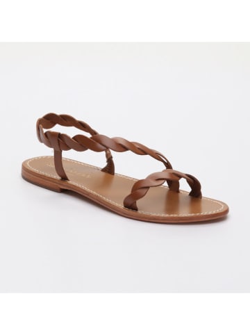 Les BAGATELLES Leder-Sandalen "Maria" in Camel