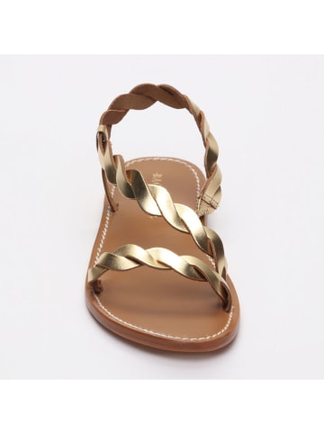 Les BAGATELLES Leren sandalen "Maria" goudkleurig