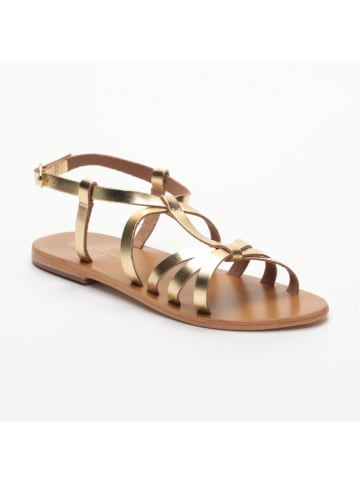Les BAGATELLES Leren sandalen "Aishwarya" goudkleurig