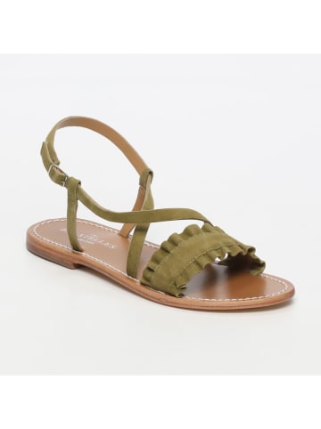 Les BAGATELLES Leder-Sandalen "Julia" in Oliv