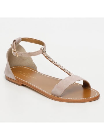 Les BAGATELLES Leder-Sandalen "Clark" in Beige