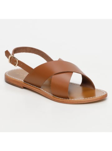 Les BAGATELLES Leder-Sandalen "Acoyte" in Camel