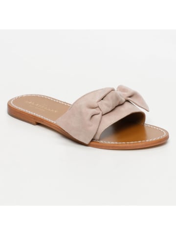 Les BAGATELLES Leren slippers "Westchester" beige
