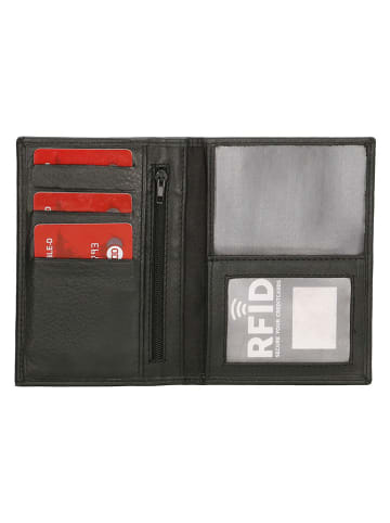 Beagles Leren portemonnee zwart - (B)7,5 x (H)17 x (D)0,5 cm