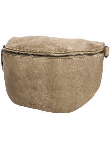 HIDE & STITCHES Leder-Gürteltasche in Beige - (B)27 x (H)18,5 x (T)8,5 cm