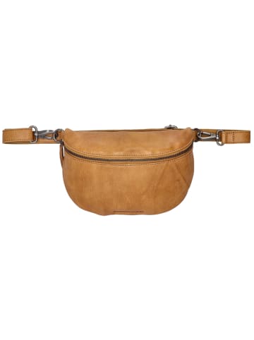 HIDE & STITCHES Leren heuptas camel - (B)27 x (H)18,5 x (D)8,5 cm