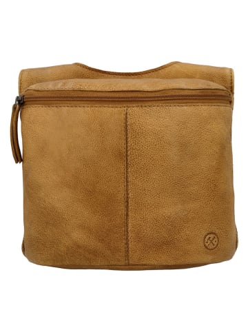 HIDE & STITCHES Leren schoudertas lichtbruin - (B)22 x (H)20 x (D)7 cm
