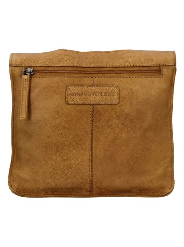 HIDE & STITCHES Leren schoudertas lichtbruin - (B)22 x (H)20 x (D)7 cm