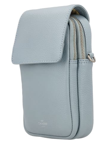 Charm Leren smartphonetas lichtblauw - (B)12 x (H)22 x (D)6 cm