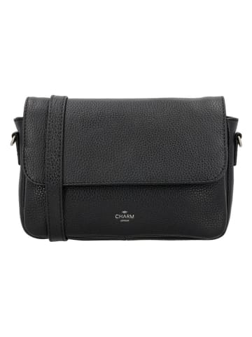 Charm Leren schoudertas zwart - (B)23 x (H)16 x (D)5 cm