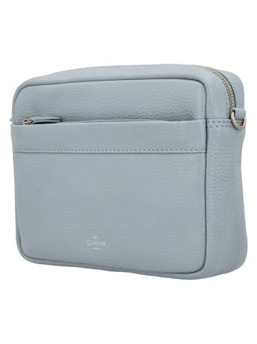 Charm Leder-Umhängetasche in Hellblau - (B)22 x (H)16 x (T)6 cm