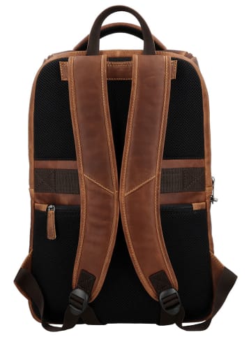 HIDE & STITCHES Rucksack "Japura" in Hellbraun - (B)29 x (H)46 x (T)14 cm