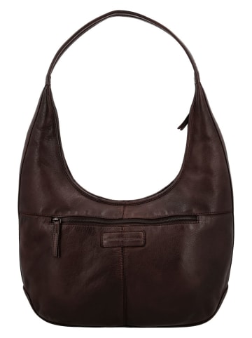 HIDE & STITCHES Leder-Shopper in Braun - (B)40 x (H)40 x (T)10 cm
