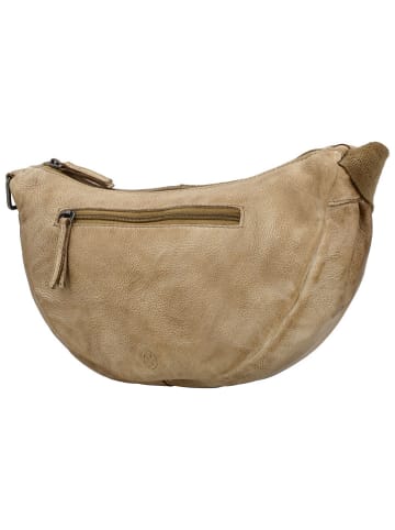 HIDE & STITCHES Leren borstbuidel beige - (B)32 x (H)17 x (D)10 cm