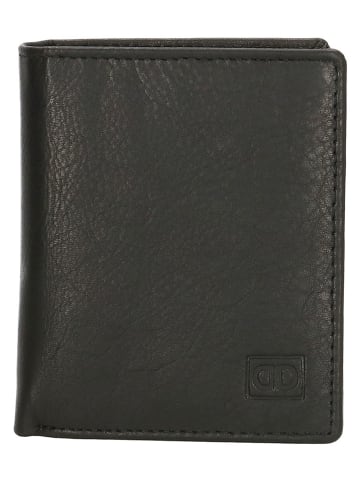 Beagles Leren portemonnee zwart - (B)8,6 x (H)10,2 x (D)1 cm
