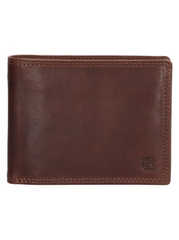 Beagles Leren portemonnee bruin - (B)12 x (H)10 x (D)2 cm