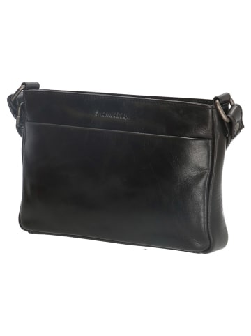 micmacbags Skórzana torebka w kolorze czarnym - 26 x 17 x 4 cm