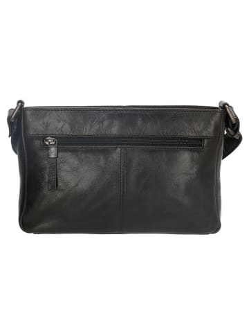 micmacbags Leder-Umhängetasche in Schwarz - (B)26 x (H)17 x (T)4 cm