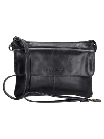 micmacbags Leder-Umhängetasche in Schwarz - (B)23 x (H)16 x (T)4 cm