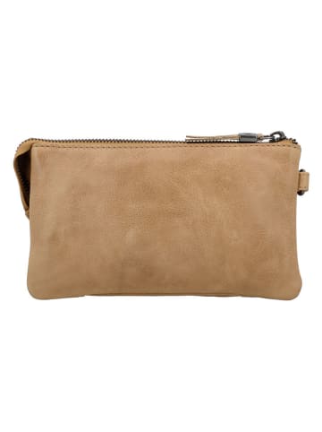 HIDE & STITCHES Leren schoudertas beige - (B)20 x (H)12 x (D)4 cm