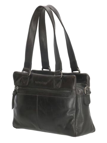 micmacbags Skórzana torebka w kolorze czarnym - 28 x 19 x 10 cm