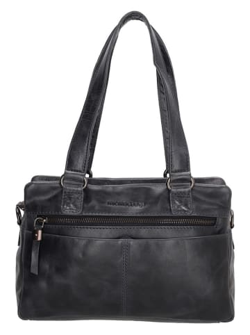 micmacbags Skórzana torebka w kolorze czarnym - 28 x 19 x 10 cm