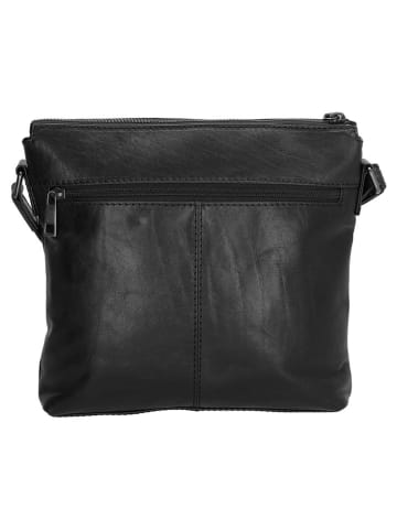 micmacbags Skórzana torebka w kolorze czarnym - 25 x 23 x 4 cm