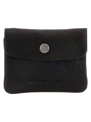 HIDE & STITCHES Leder-Schlüsseltasche "Earth" in Schwarz - (B)10 x (H)7 x (T)1 cm