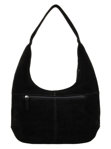 HIDE & STITCHES Leren shopper "Brazos" zwart - (B)42 x (H)40 x (D)10 cm