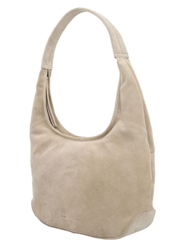 HIDE & STITCHES Leder-Schultertasche in Beige - (B)42 x (H)40 x (T)10 cm