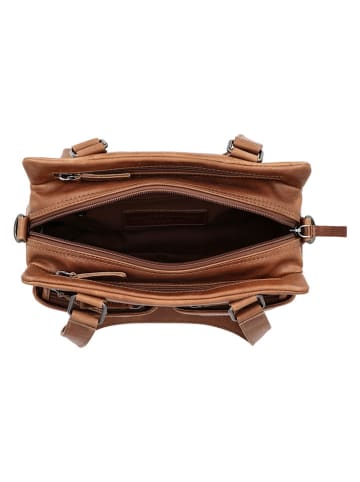 HIDE & STITCHES Leren schoudertas lichtbruin - (B)27 x (H)18 x (D)10 cm