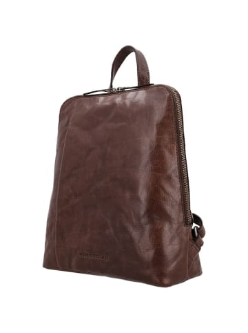 HIDE & STITCHES Rucksack "Westland" in Braun - (B)27 x (H)29 x (T)9,5 cm