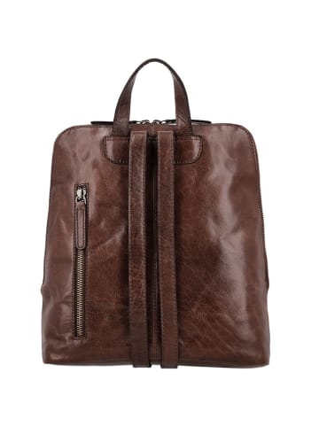 HIDE & STITCHES Rucksack "Westland" in Braun - (B)27 x (H)29 x (T)9,5 cm