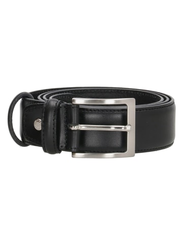 d exclusive Leder-Gürtel in Schwarz