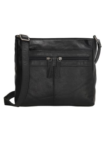 Beagles Umhängetasche "Maspalomas" in Schwarz - (B)25 x (H)22 x (T)8 cm