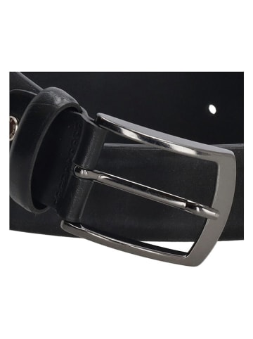 d exclusive Leder-Gürtel in Schwarz
