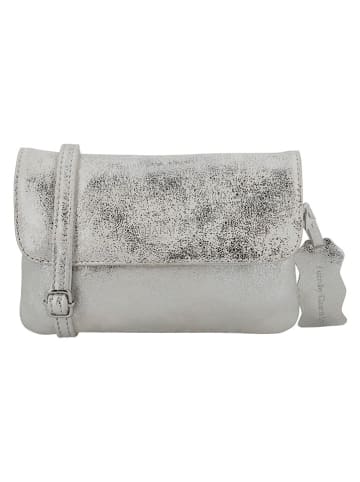 Charm Leren schoudertas zilverkleurig - (B)20 x (H)13 x (D)2,5 cm