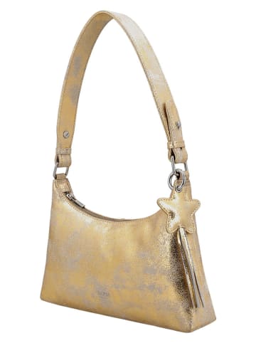 Charm Leren schoudertas goudkleurig - (B)28 x (H)16 x (D)5 cm