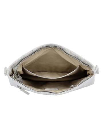 Charm Leren schoudertas zilverkleurig - (B)26 x (H)19 x (D)3 cm
