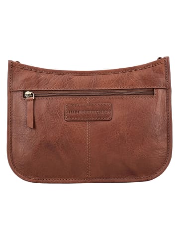HIDE & STITCHES Leder-Schultertasche "Jura" in Hellbraun - (B)25 x (H)17 x (T)10 cm