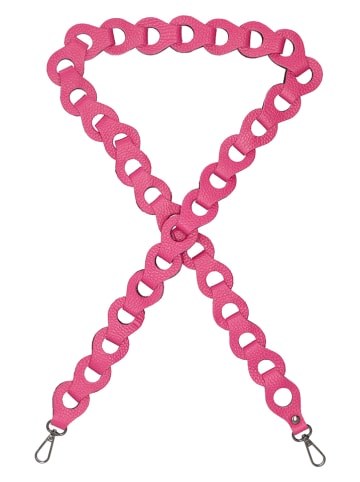 Charm Skórzany pasek w kolorze różowym do torebki - 110 x 3 cm