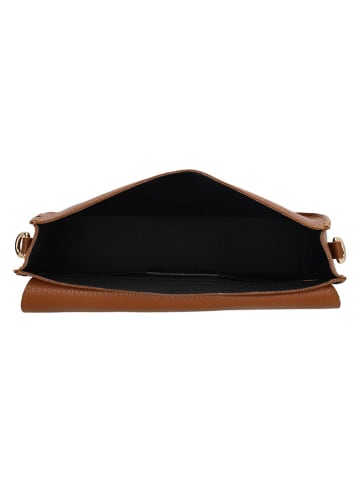 Charm Leder-Umhängetasche in Hellbraun - (B)21 x (H)16 x (T)6 cm