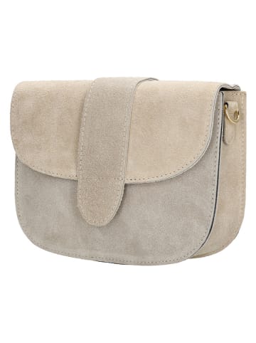 Charm Leder-Umhängetasche in Beige - (B)21 x (H)16 x (T)6 cm