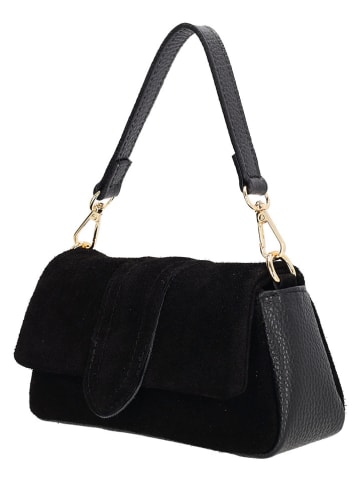 Charm Leder-Schultertasche in Schwarz - (B)19 x (H)10 x (T)5 cm